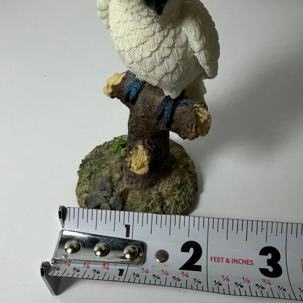 Charming Cockatoo Bird Figurine with Yellow Crest